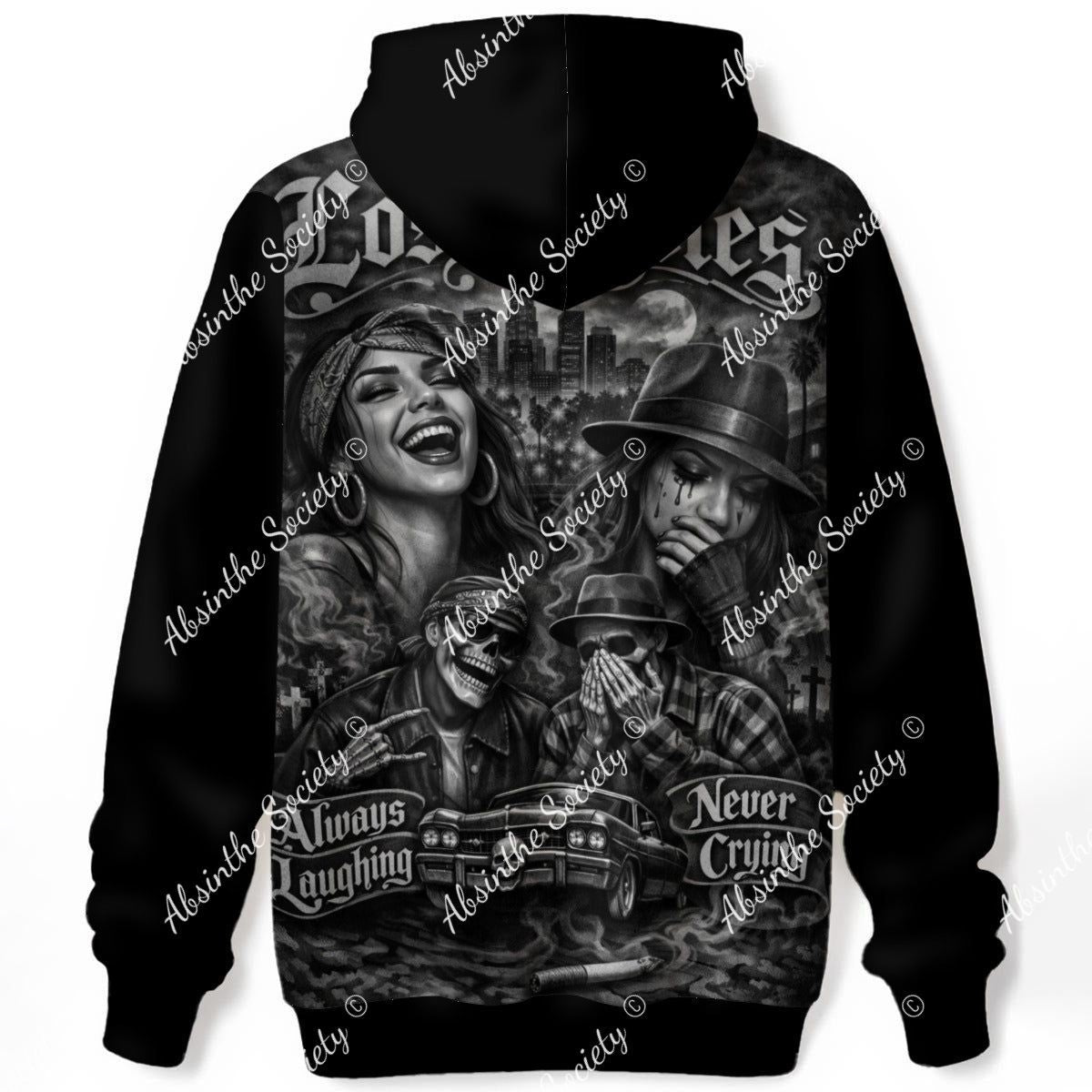 Always Laughing Never Crying - Unisex Pullover Hoodie - Cotton