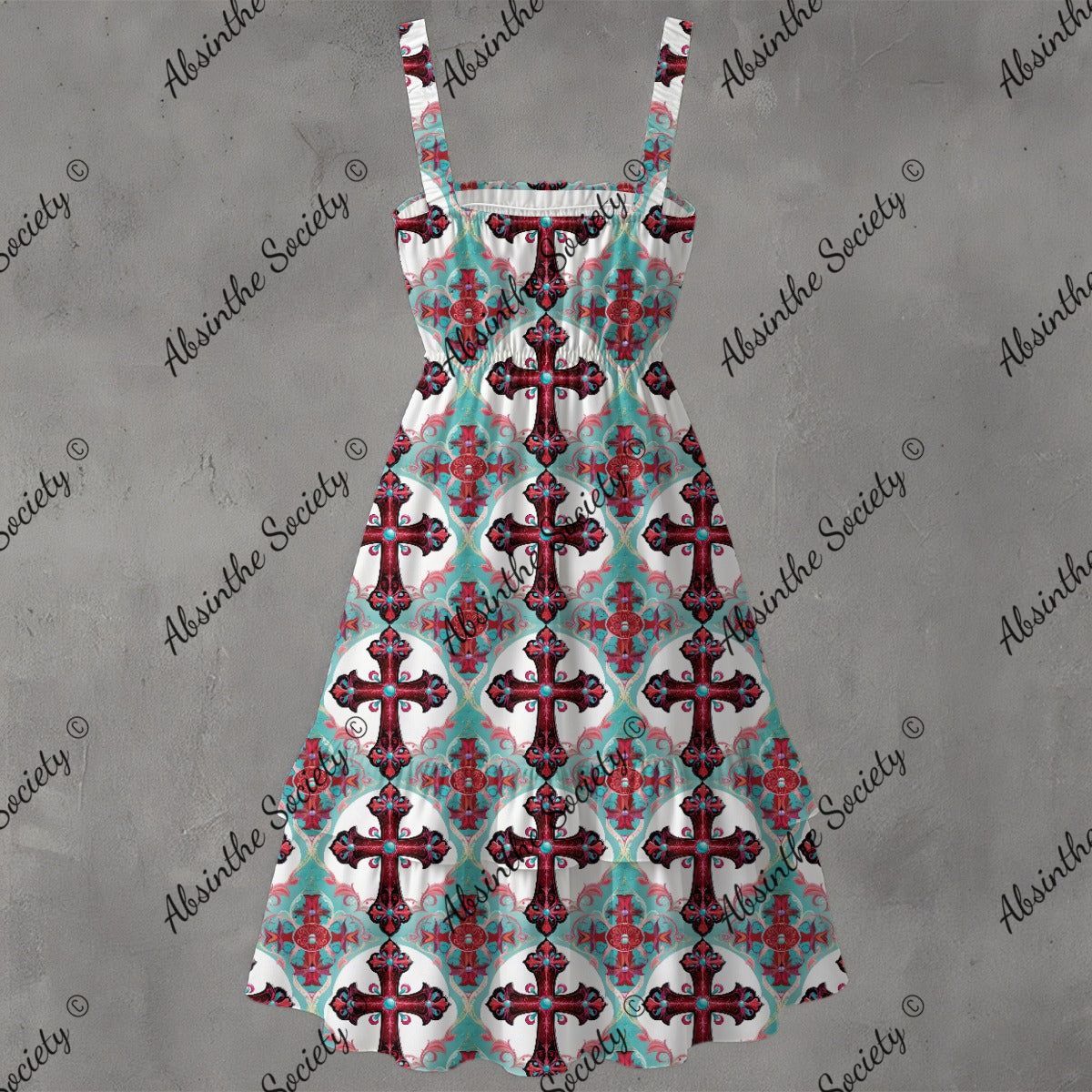 Zealot Ruffle Hem Dress - Gothic Devotion Elegant