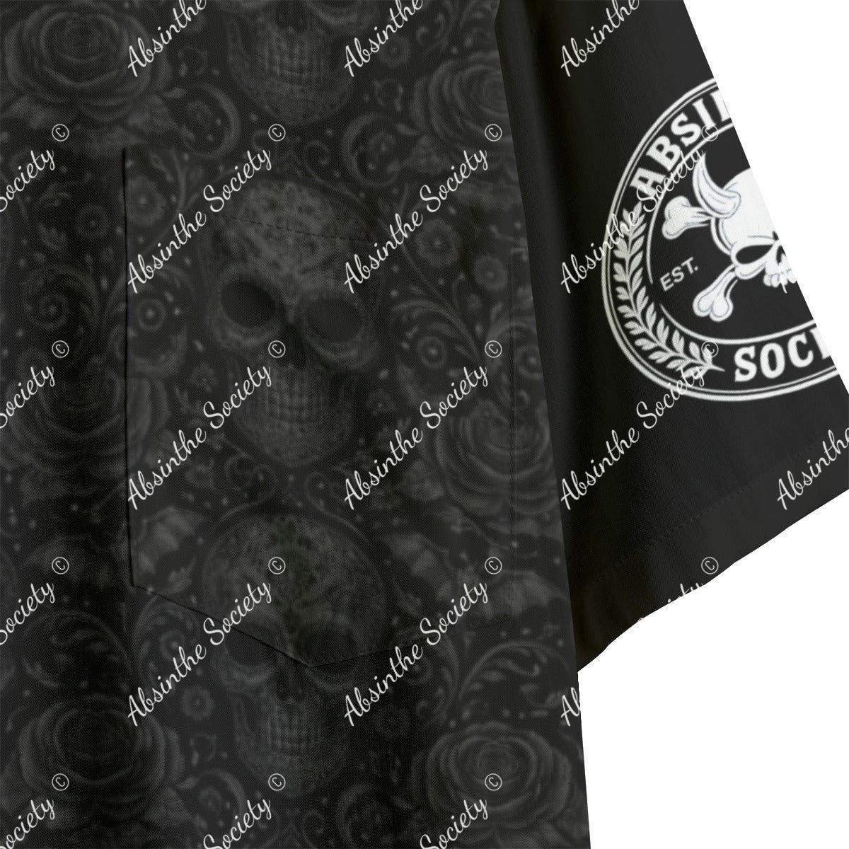 Laugh Now Cry Later Shirt With Pocket Rayon - Absinthe Society Gothic