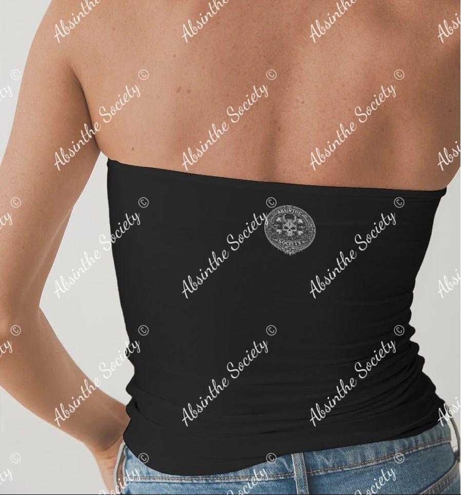 Indigenous Pride | Double-Layer Strapless Top | Dark Chicana Streetwear