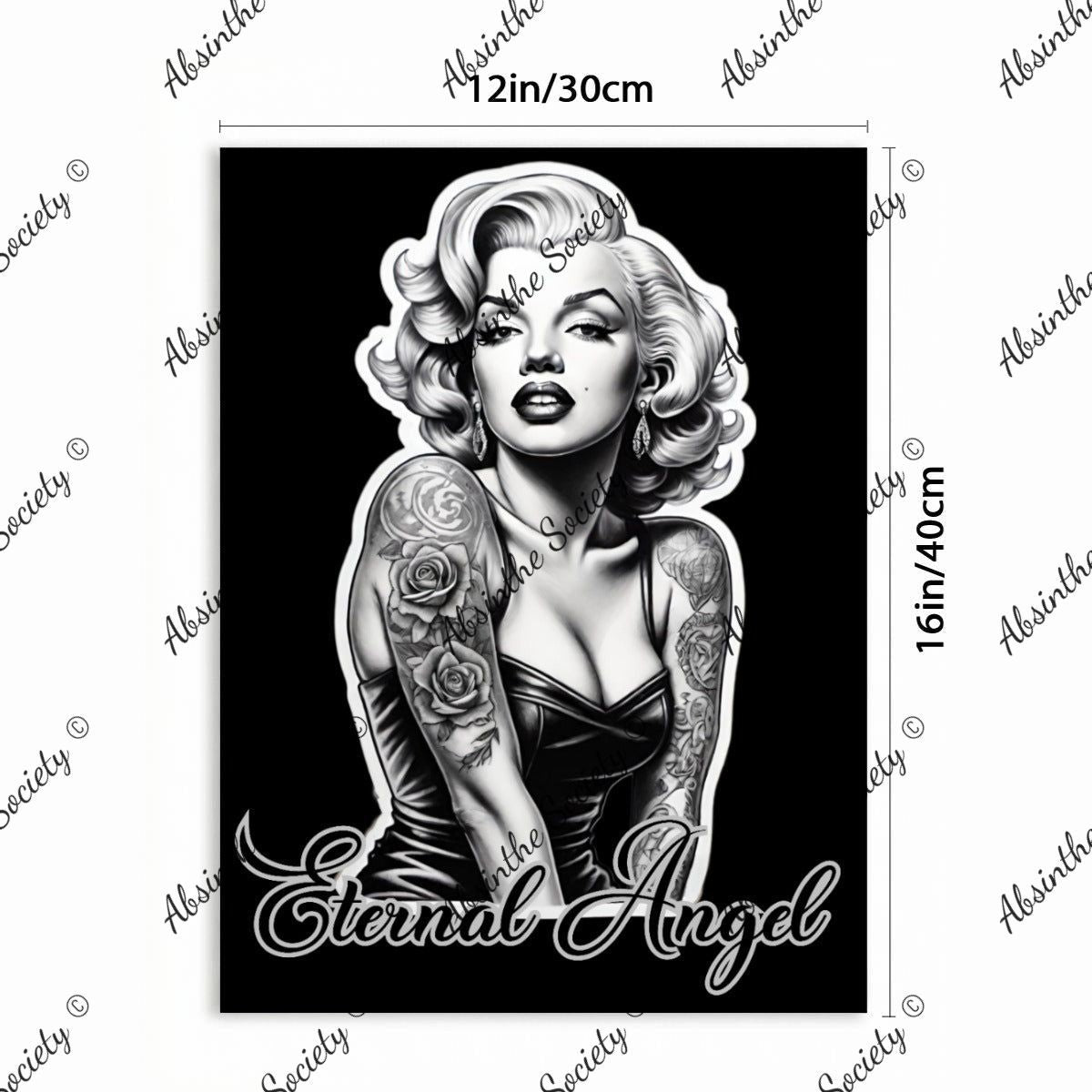 Eternal Angel | Marilyn Monroe Framed Canvas Wall Art | Dark Glamour Chicana Décor