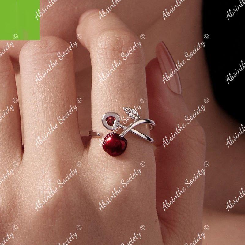 Eye Poppin' Cherry Open Ring | S925 Sterling Silver