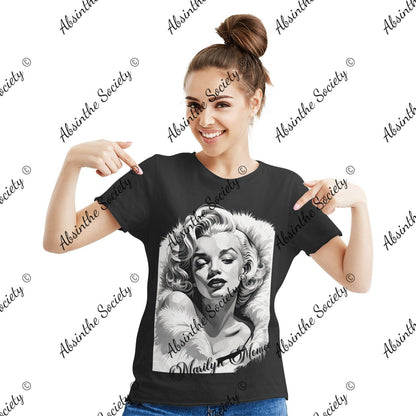 Marilyn Monroe Cotton T-shirt Black