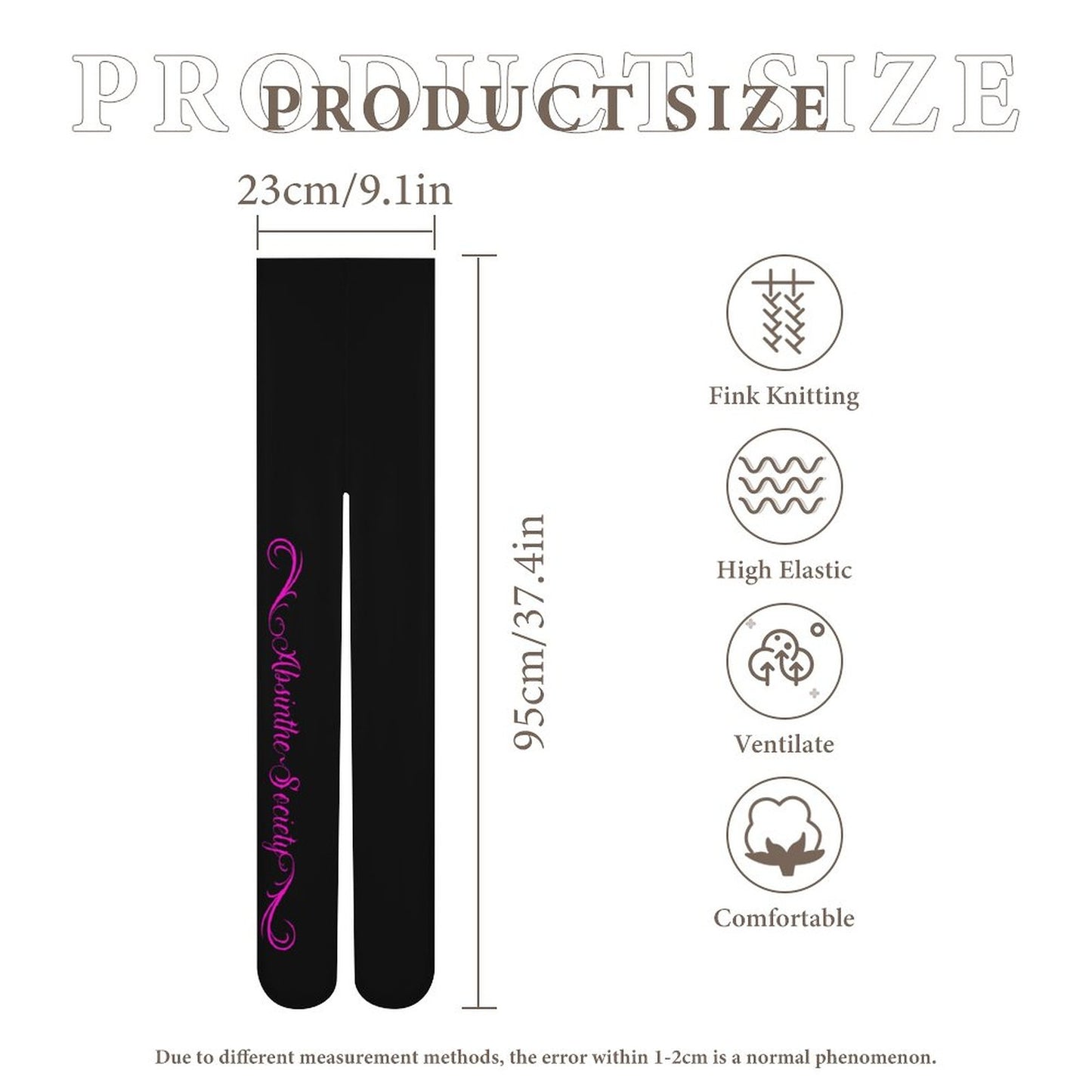 La Firma | Absinthe Society Signature Pantyhose | Black & Pink