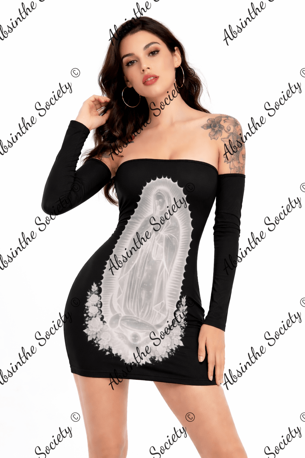 ⭐ La Virgin Blanca - Off-shoulder Mini Dress White