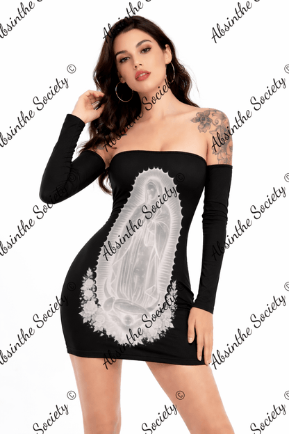 ⭐ La Virgin Blanca - Off-shoulder Mini Dress White