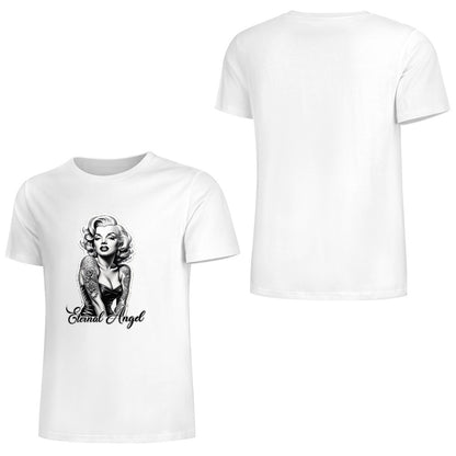 Eternal Angel (white)- Marilyn Monroe Pure Cotton T-shirt Front Print
