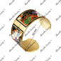 Gold Enamel Bangle Bracelet | Copper & Colored Enamel Gold 62cm