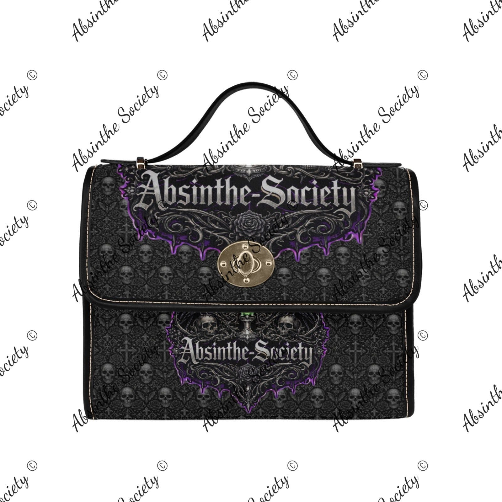 Quoth the Raven - Lock Bag - Gothic Poe Inspired- Absinthe Society Black ONE SIZE