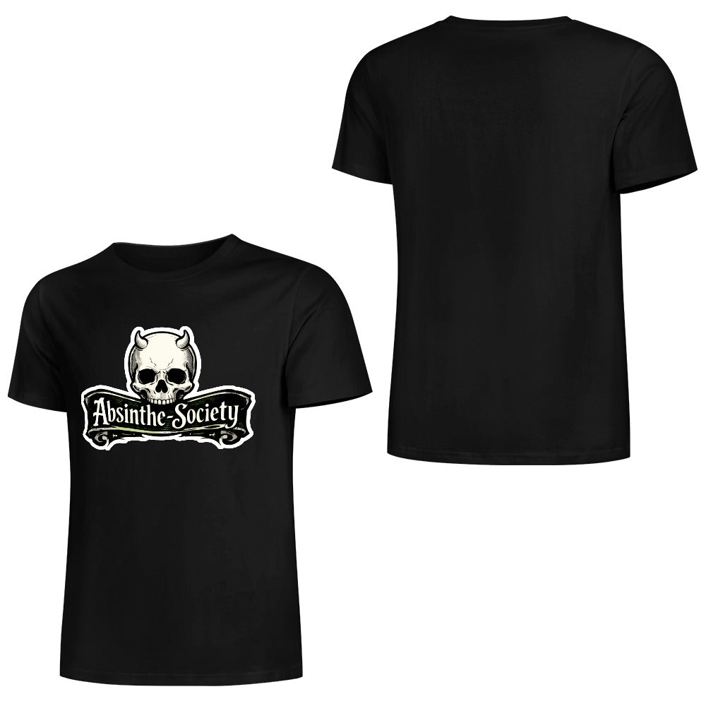 Skull Banner | Absinthe Society Premium Cotton T-Shirt | Dark Chicano Gothic Streetwear