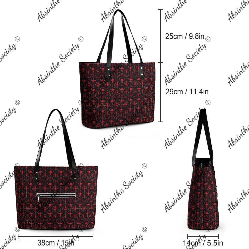Dark Descent Leather Handbag - Gothic Luxury