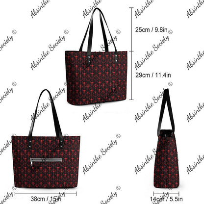 Dark Descent Leather Handbag - Gothic Luxury