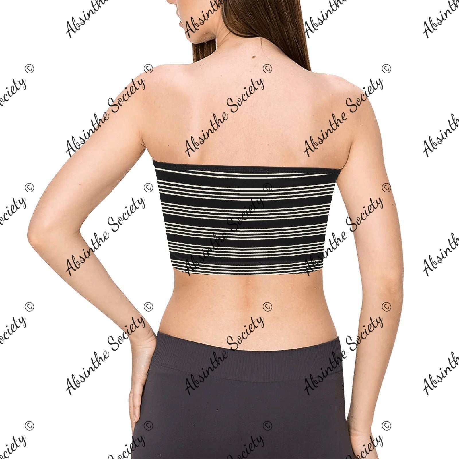 La Tormenta | All-Over Print Tie Bandeau Top | Dark Chicana Gothic Streetwear