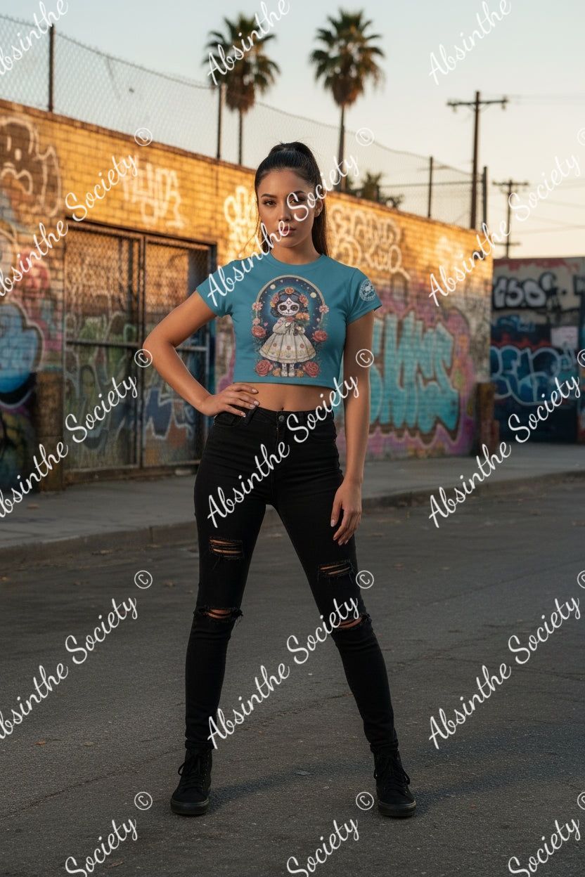Candy Charm - Cropped T-shirt White