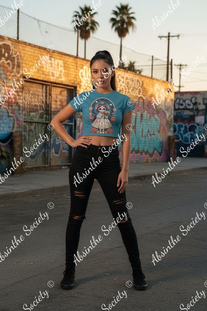 Candy Charm - Cropped T-shirt White