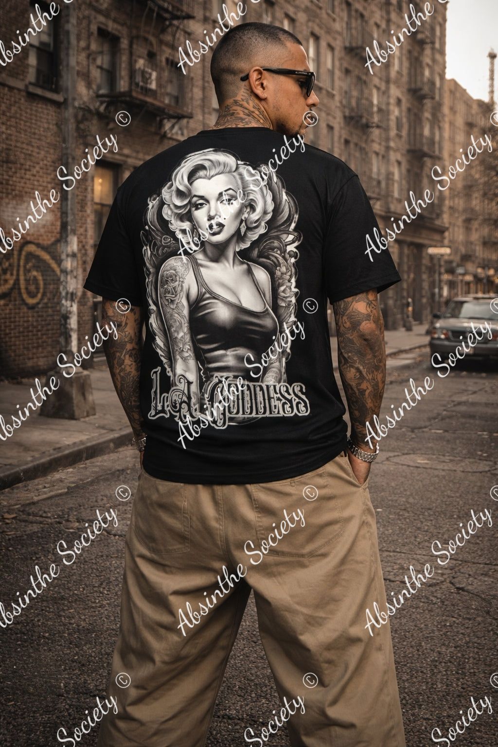 LA Goddess - Cotton T-shirt Black