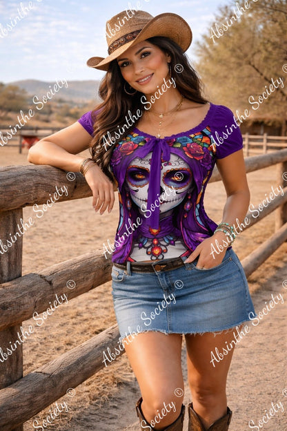 Luminous Nightfall - Puff Sleeve Shirt