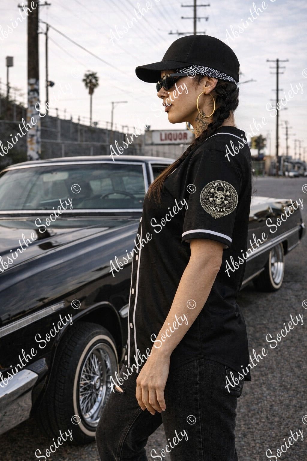 La Vida Toxica - Plague Saint & The Widow Grayscale - Baseball Jersey