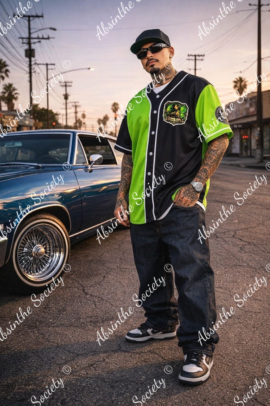 Absinthe Society - Green Fairy - Baseball Jersey