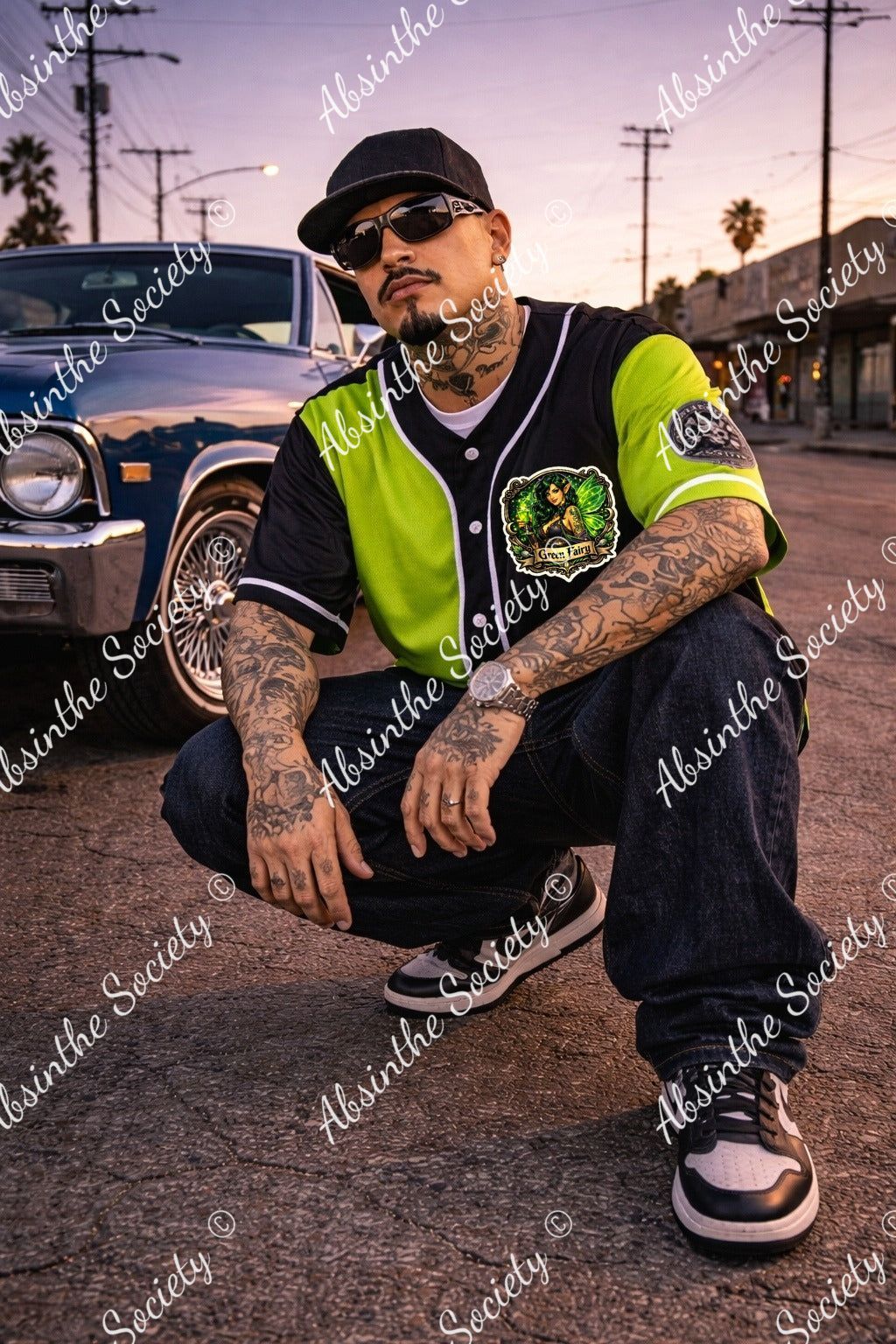 Absinthe Society - Green Fairy - Baseball Jersey