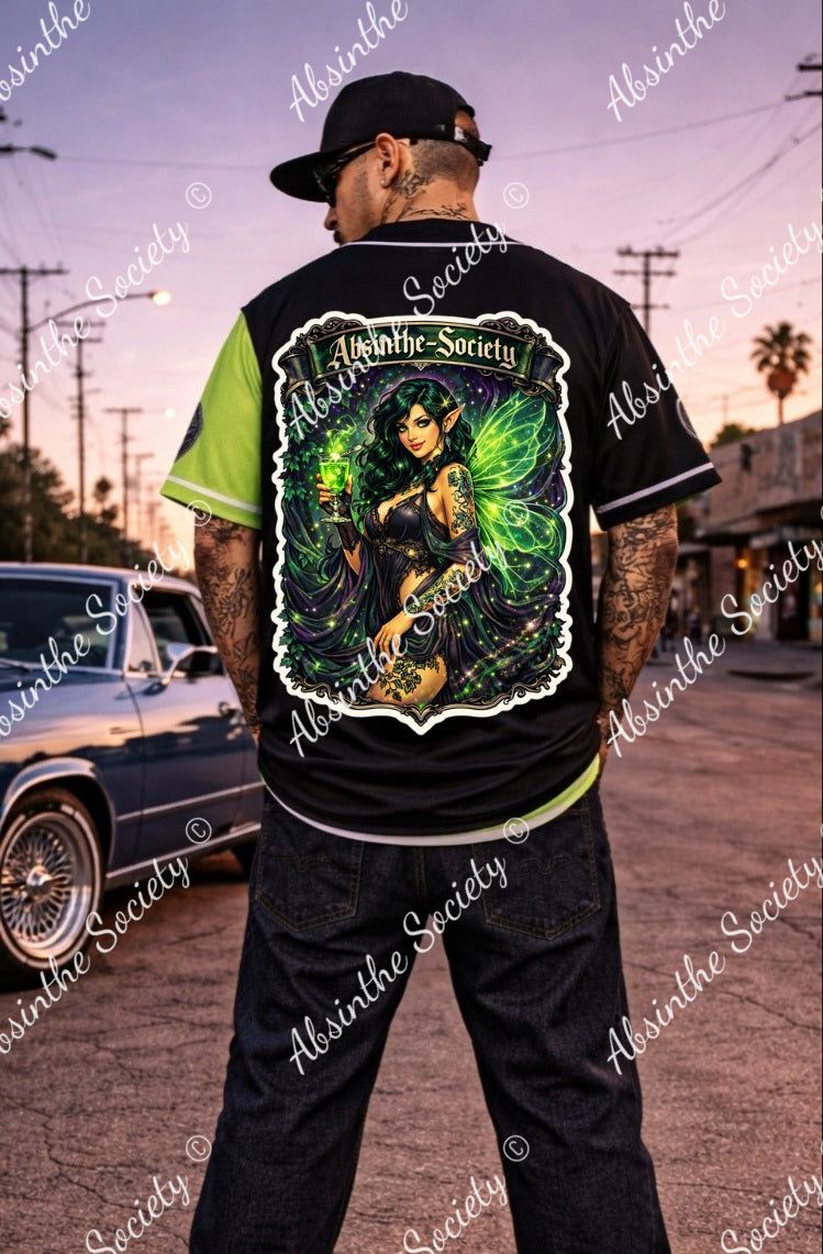 Absinthe Society - Green Fairy - Baseball Jersey