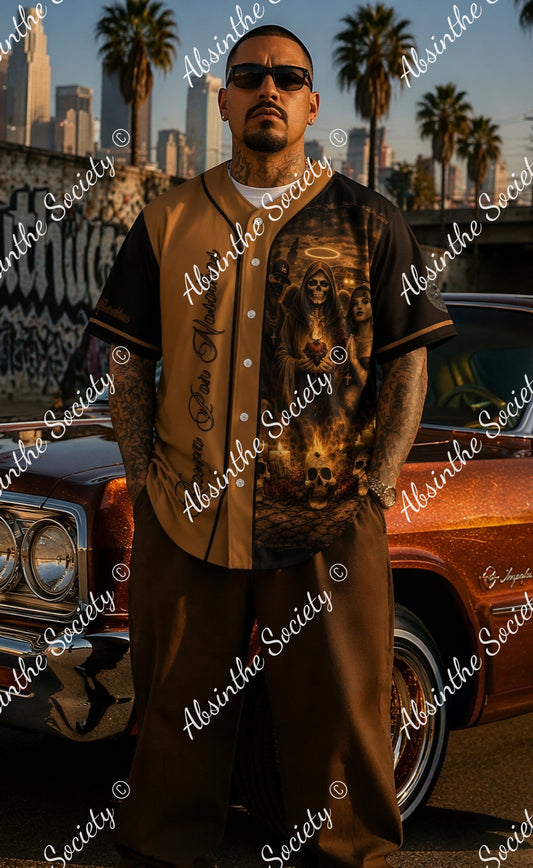 Los Santos Baseball Jersey | Dark Chicano Streetwear