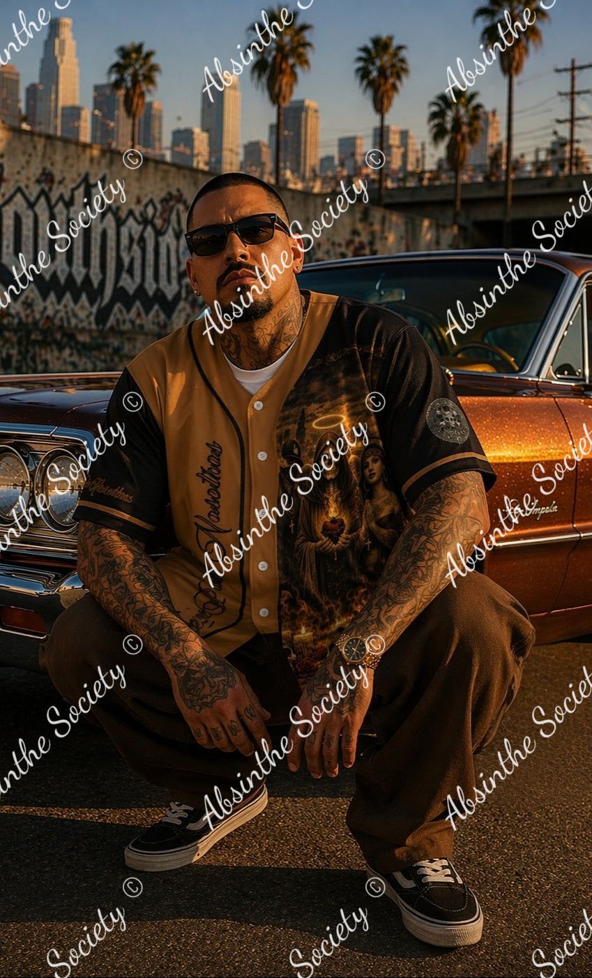 Los Santos Baseball Jersey | Dark Chicano Streetwear