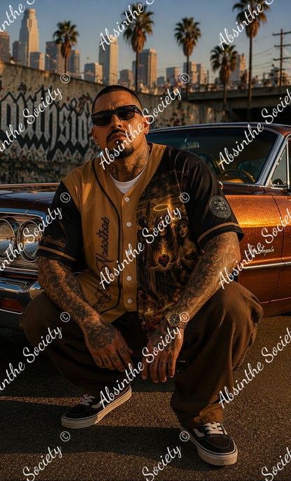 Los Santos Baseball Jersey | Dark Chicano Streetwear