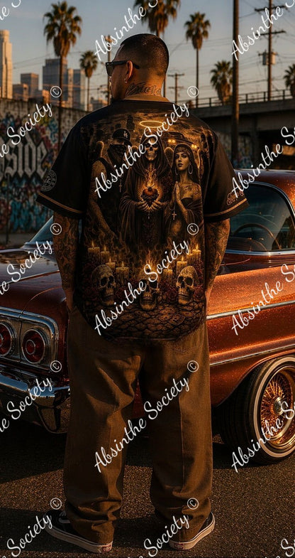 Los Santos Baseball Jersey | Dark Chicano Streetwear