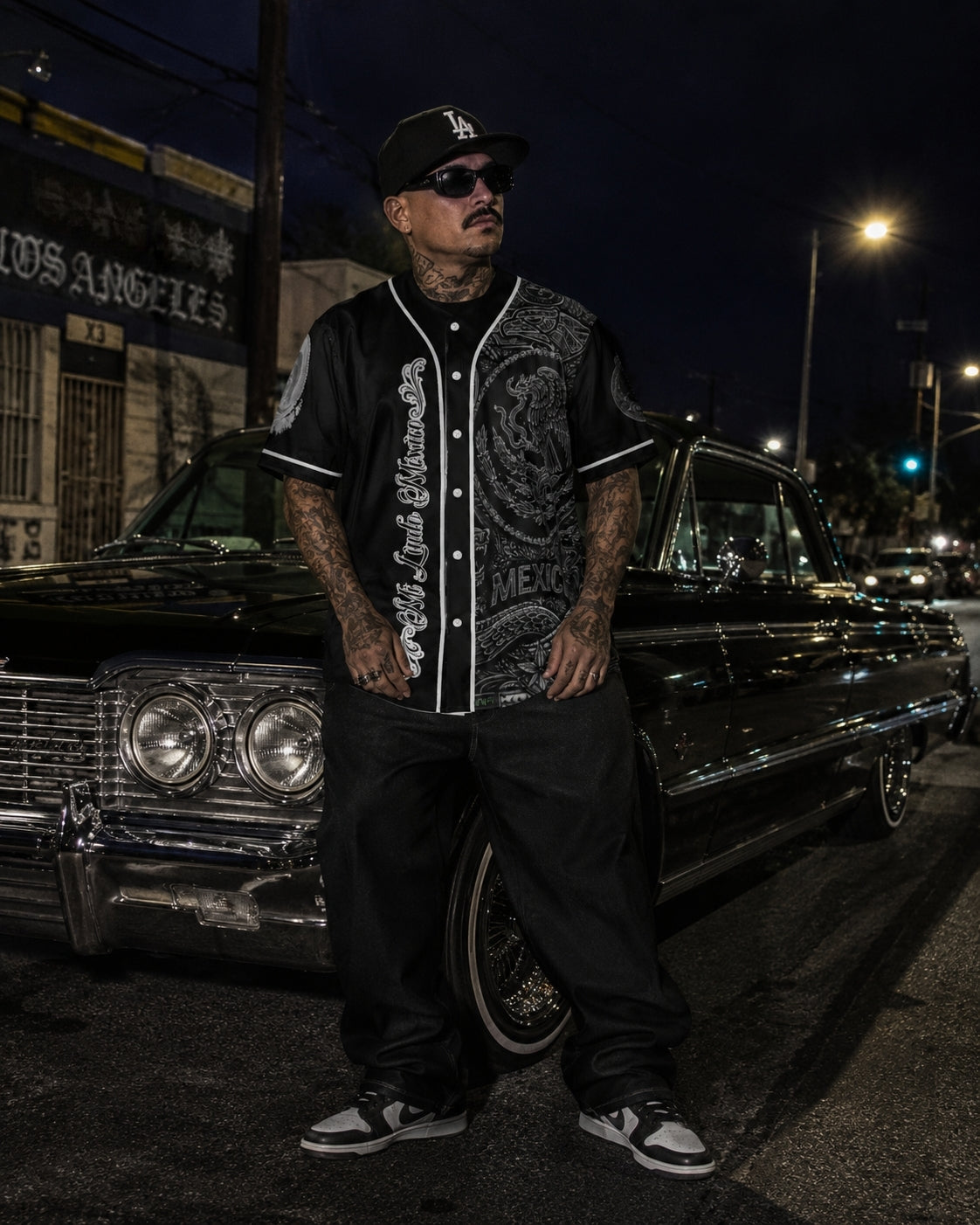 Mi Lindo México con La Madre | Baseball Jersey | Dark Chicano Gothic Streetwear