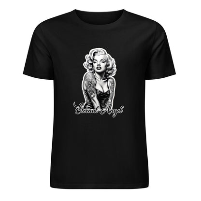 Eternal Angel (black)- Marilyn Monroe- Pure Cotton T-shirt Front Print Black