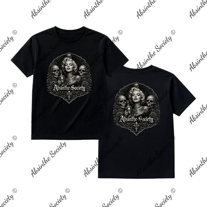 Marilyn Absinthe Society - T-Shirt Printed in USA Black