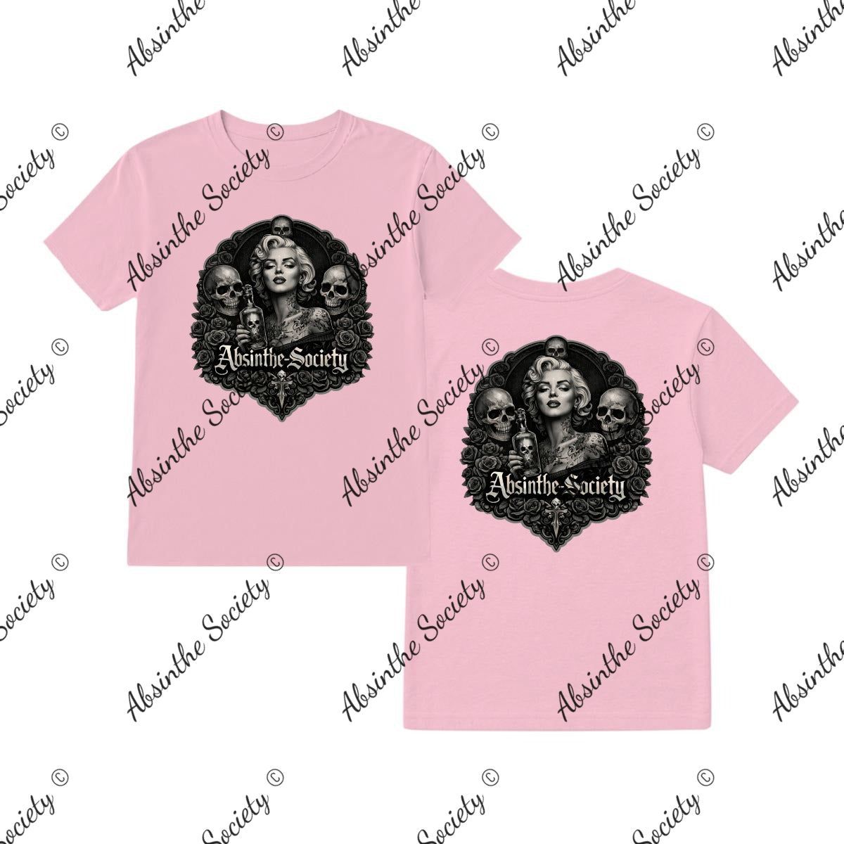 Marilyn Absinthe Society - T-Shirt Printed in USA Light pink