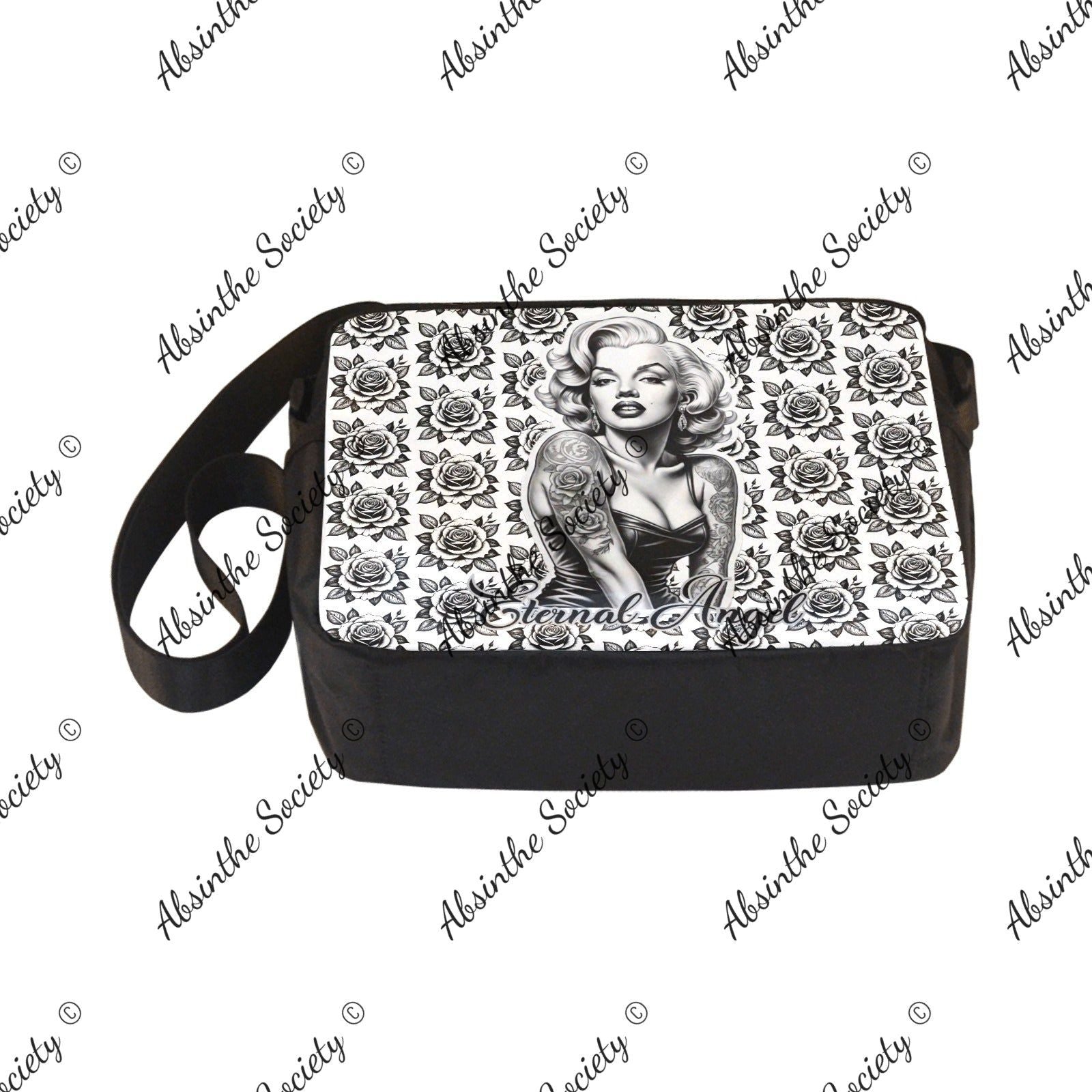 Eternal Angel Roses Cross-body Nylon Bag - Gothic Romantic