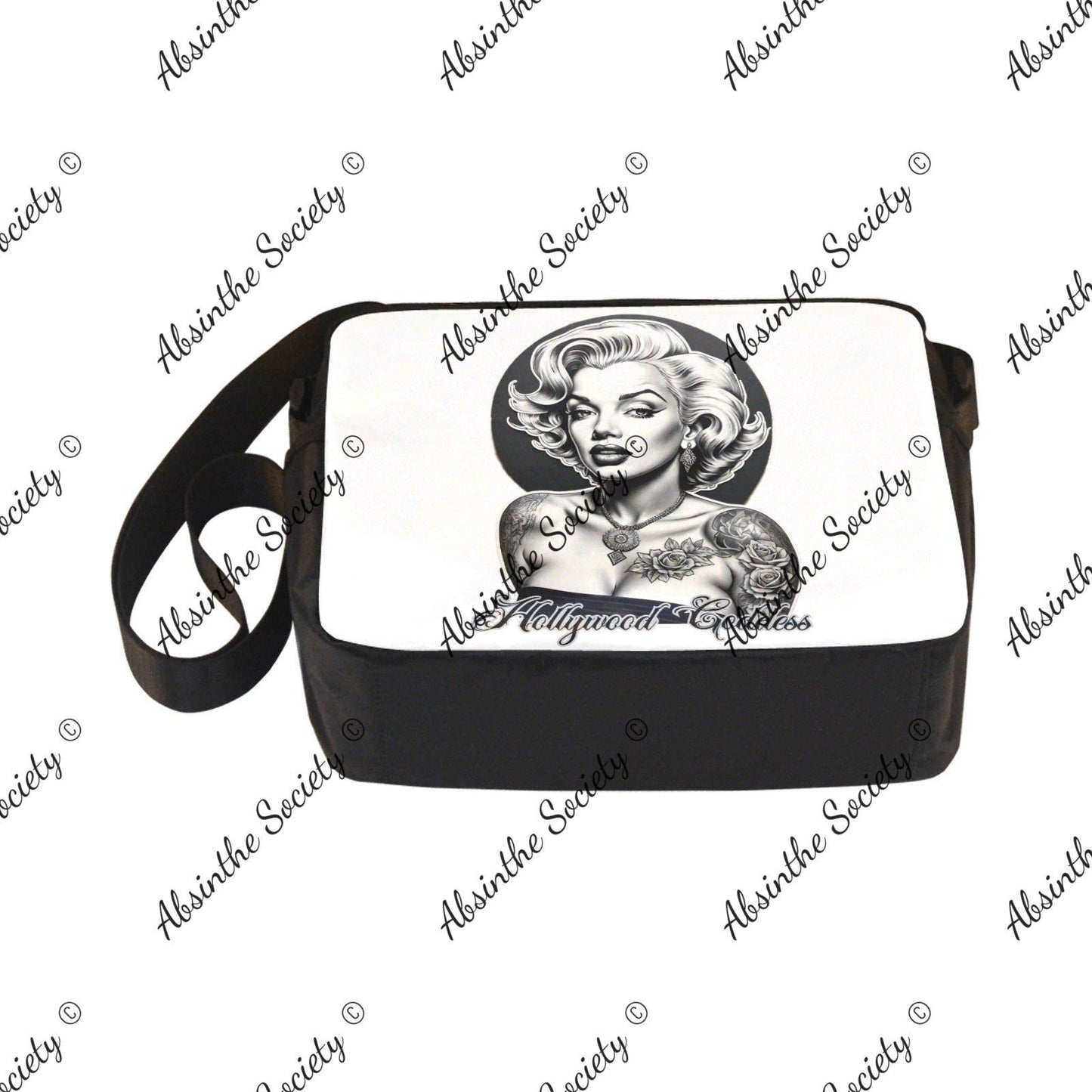 Hollywood Goddess Marilyn Monroe Cross-body Nylon Bag - Gothic