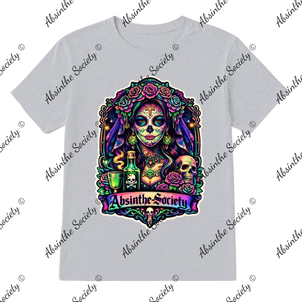 Absinthe Society Catrina Color - T-Shirt Printed in USA