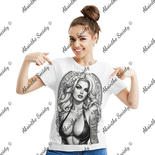 Anna Nicole Women's Cotton Short Sleeve T-shirt White