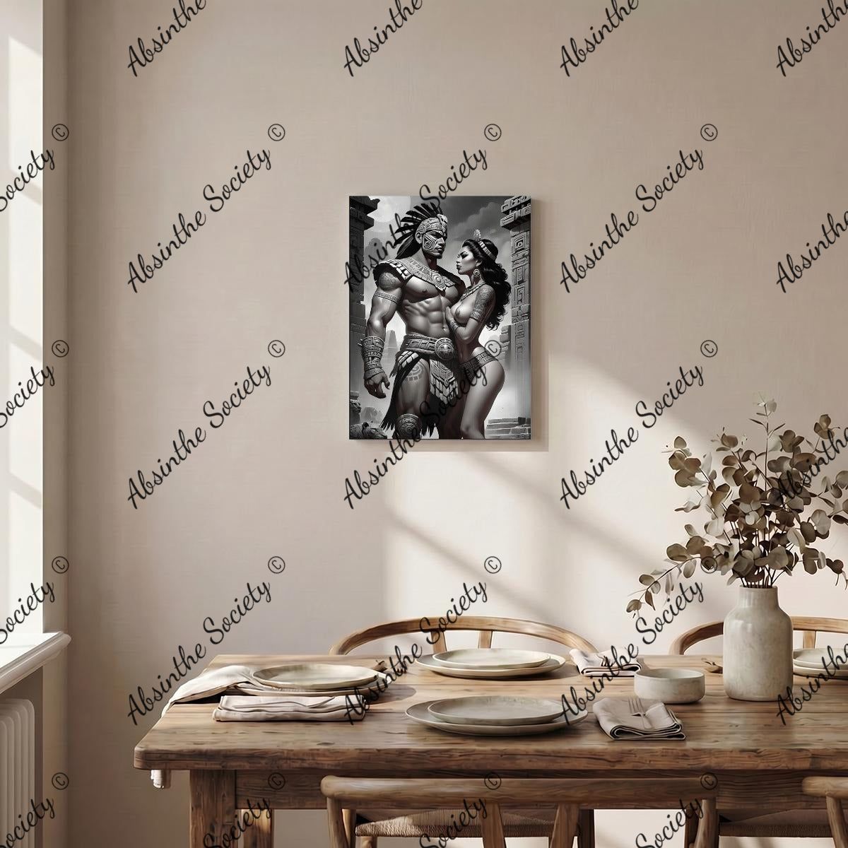 La Oscuridad | Framed Canvas Wall Art | Dark Chicana Gothic Home Décor