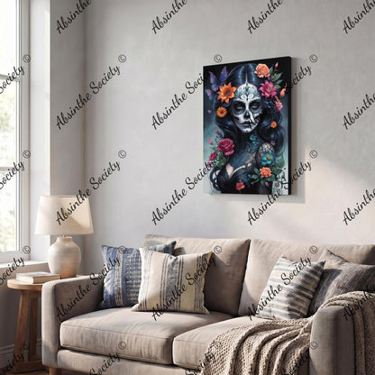 La Sangre | Framed Canvas Wall Art | Dark Chicana Gothic Home Décor