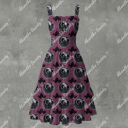 Moon Child Ruffle Hem Dress - Gothic Celestial Elegant White
