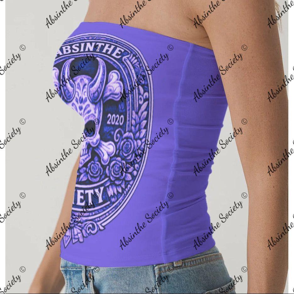 Absinthe Society Logo | Double-Layer Strapless Top | Dark Chicana Streetwear