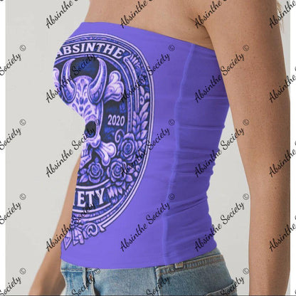 Absinthe Society Logo | Double-Layer Strapless Top | Dark Chicana Streetwear