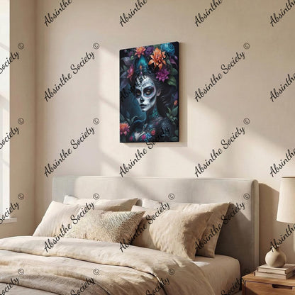 La Bruja | Framed Canvas Wall Art | Dark Chicana Gothic Home Décor