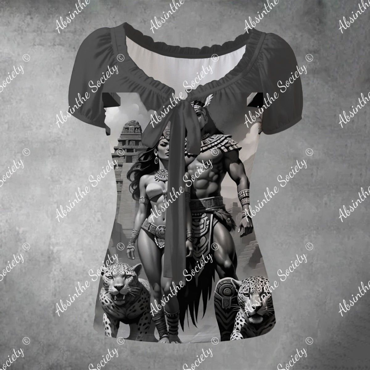 Obsidian Throne - Mexico Pride - Puff Sleeve Shirt White