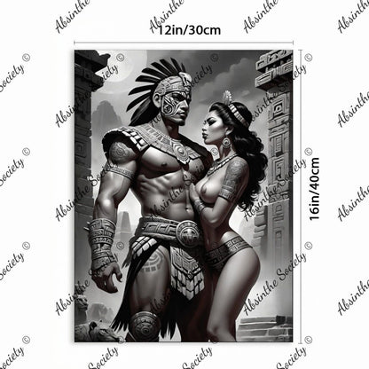 La Oscuridad | Framed Canvas Wall Art | Dark Chicana Gothic Home Décor
