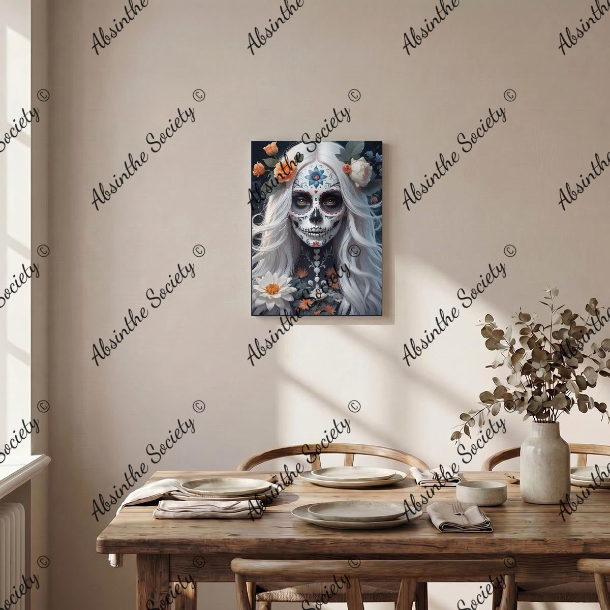 La Sombra | Framed Canvas Wall Art | Dark Chicana Gothic Home Décor