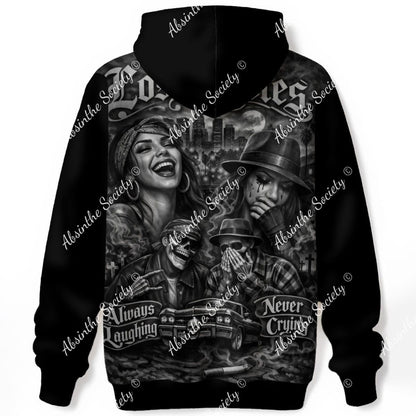 Always Laughing Never Crying - Unisex Pullover Hoodie - Cotton