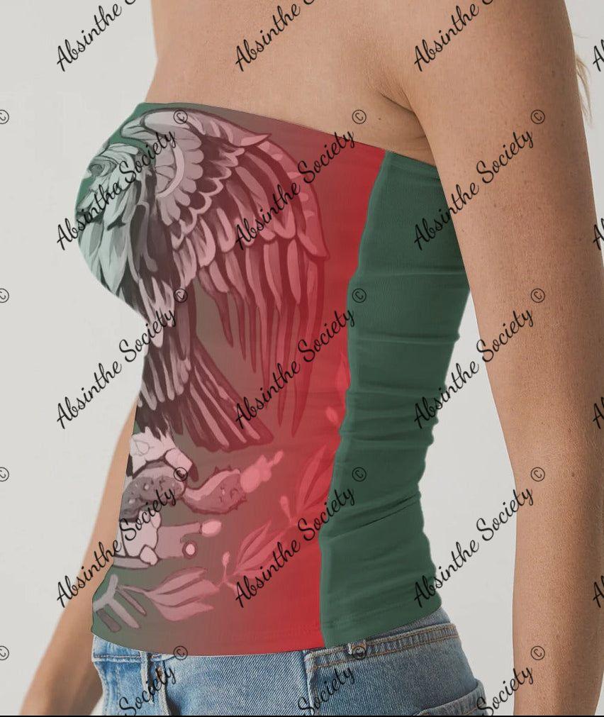 Mi Bandera | Double-Layer Strapless Top | Chicana Mexican Pride Streetwear