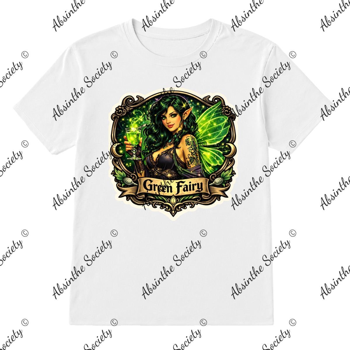 Green Fairy - Small Shield T-Shirt Printed in USA