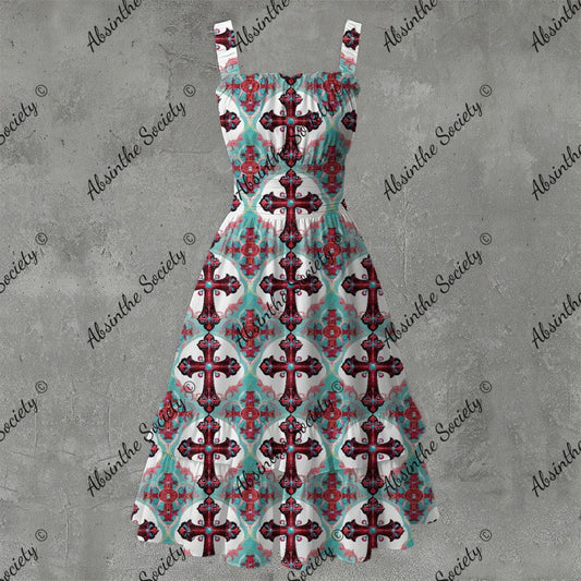 Zealot Ruffle Hem Dress - Gothic Devotion Elegant White